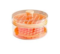 WWHJR Contenedor de una sola capa o doble para congelador redondo seguro con tapa a prueba de polvo con cubierta para utensilios de cocina