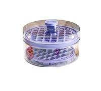 WWHJR Contenedor de una sola capa o doble para congelador redondo seguro con tapa a prueba de polvo con cubierta para utensilios de cocina