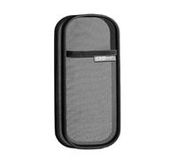 WWHJR Estuche transparente para bolígrafos, bolsa de doble capa, organizador de lápices, soporte para brochas de maquillaje de viaje, para escuela, oficina, bolsa de doble capa, Black