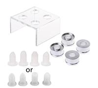 WWHJR Juego de 9 moldes de silicona para pintalabios con metal y soporte, herramienta simple para hacer cosméticos, fácil de usar, molde de silicona para pintalabios casero