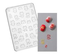 WWHJR Molde de silicona con estampado de mariposas para decoración artística, para decoración artística, molde de arte de uñas, pegamento de cristal, molde de arte de uñas