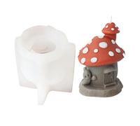WWHJR Molde de silicona para velas de Halloween, moldes hechos a mano, moldes de resina epoxi para decoraciones de Halloween, molde de vela de silicona para casa de hongos, molde de vela de silicona