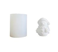 WWHJR Moldes de silicona de muñeco de nieve, moldes de vela de resina epoxi, moldes de jabón hechos a mano, moldes de yeso, moldes para decoraciones navideñas, molde de silicona de muñeco de nieve