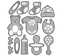 WWHJR Troqueles de corte de acero al carbono para niños, para hacer tarjetas de cumpleaños, álbumes de recortes, álbumes de fotos, troqueles en relieve de dibujos animados
