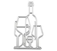 WWHJR Troqueles de corte de botellas de vino para álbumes de recortes, tarjetas de papel para tarjetas de felicitación hechas a mano, decoración en relieve, proyectos de manualidades, troqueles de