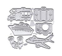 WWHJR Troqueles de corte de metal para vacaciones creativas, para viajes, álbumes de recortes, herramienta de grabado en relieve, tarjetas de papel, decoración de álbumes, troqueles de impresión