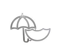 WWHJR Troqueles de corte de paraguas, moldes de metal troquelados para decoración de tarjetas de álbumes de recortes, plantilla de troquelado en relieve, paraguas para tarjetas de sacudida