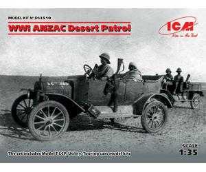 WWI Anzac Desert Patrol (Modelo T Lcp Utility Touring ) 1 :3 5 Plástico Modelo