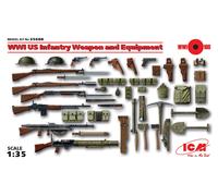 WWI Arma Y Equipo De Infantería De EE. UU. 1:35 Kit De Modelo De Plástico ICM
