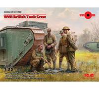 WWI British Tanque Crew (4 Figures) (100% New Moldes) 1 :3 5 Plástico Modelo Kit