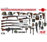 WWI German Infantry Weapon Y Equipment 1 :3 5 Plástico Modelo Kit Icm