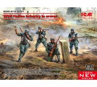 WWI Italian Infantry En Armor (100% New Moldes) 1 :3 5 Plástico Modelo Kit Icm