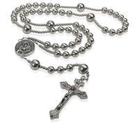 WWI Military Replica Rosary Beads Catholic Stainless Steel Rosary An