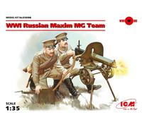 WWI Russian Maxim MG Equipo (2 Figures) (100% New Moldes) 1 :3 5 Plástico Modelo