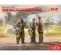 WWII China Guomindang Af Pilots (100% New Moldes) 1 :3 2 Plástico Modelo Kit Icm