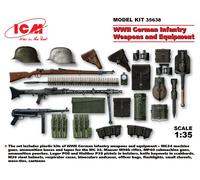 WWII German Infantry Armas %26 Equipment 1 :3 5 Plástico Modelo Kit Icm