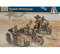 WWII German Motos Motorcycle Recon Plástico Kit 1:72 Modelo Italeri