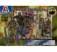 WWII German Paracaidistas Figures Plástico Kit 1:72 Modelo Italeri
