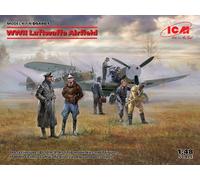WWII Luftwaffe Airfield Messerschmitt Bf 109F-4 Hs 126 Pilots & Personal 1:48
