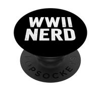 WWII Nerd World War 2 PopSockets PopGrip Adhesivo