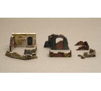 WWII Paredes Y Ruinas - Walls Y Ruins Set 2 Diorama Plástico Kit 1:72 Modelo