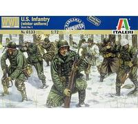 WWII U. S. Infantry Winter Uniform Figura Plástico Kit 1:72 Modelo Italeri