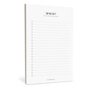 WWJD He'd Get Stuff Done - 5.5 x 8.5 Funny Christian To-Do List, 50 Tear-Off Sheets - Relatable Faith-Based Daily Planner & Task Tracker - Encouragement Gift for Christian Women & Friends