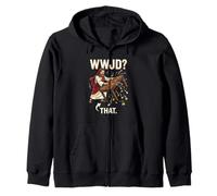 WWJD Probablemente Flip Tables Humor Cristiano Sudadera con Capucha