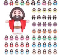 WWmily 50 mini figuras religiosas de Jesús para esconder y buscar recuerdos de la iglesia para actividades de bautismo en la escuela dominical, suministros de fiesta