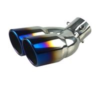 WWMOZ Coche Tubo Escape,Punta Escape Tubo Coche,para Mitsubishi Eclipse Cross 2018-2023,Tubo Extremo Escape Coche,Silenciador Punta Escape Coche,Accesorios Coche,Double Tube-A-Blue