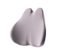 WWMOZ Juego Almohada Soporte Lumbar Reposacabezas Coche,para VW Taigo 2021-2025, Alivio Dolor Espalda Conducción,Accesorios Coche,F-1pc Light Gray Lumbar Pillow