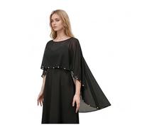 WWPMNQD Bolero de gasa Pearls Chiffon Shawl Summer Sun Protection Stoles For Woman Casual Long Scarf Ladies Beach Poncho 125 * 70cm para mujer(Color 2)
