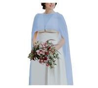 WWPMNQD Bolero de gasa Wedding Bridal Chiffon Long Cape Dinner Party Formal Lady Cloak O-neck Prom Women Shawl High-low Wrap para mujer(Lavender,Back length 1.5m)
