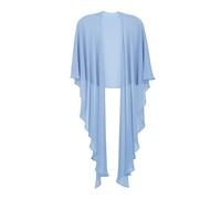 WWPMNQD Bolero de gasa Women's Wedding Bolero Lightweight Chiffon Long Shawl Bridal Formal Shrug Evening Capes for Ladies para mujer(Lavender)