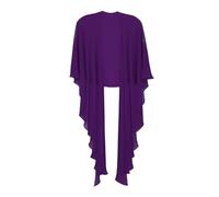 WWPMNQD Bolero de gasa Women's Wedding Bolero Lightweight Chiffon Long Shawl Bridal Formal Shrug Evening Capes for Ladies para mujer(Color2)