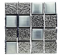WWPMNQD Papel pintado Azulejos de mosaico mármol plano con relieve, adhesivos for pared cocina y baño, resistentes al agua, autoadhesivos, papel tapiz artístico para dormitorio(ET011,10cmX10cmX10pcs)