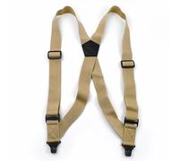 WWPMNQD Tirantes para Hombre Tirantes de Moda for Hombre de 3,8x125 cm, 2 Clips for Adultos, Tirantes Laterales de plástico, Correa for cinturón, Camisa, Pantalones, suspensorio Masculino(Beige)