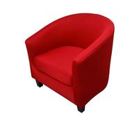 WWQQKJ 2 Piezas Fundas Elásticas for Sillón Chesterfield for 1 Plaza, Fundas Extraíbles Antideslizantes for Sillón de Club de Cóctel(Tinta Unita - Rosso)