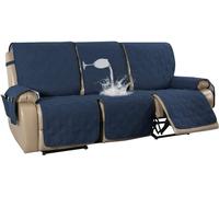 WWQQKJ Funda de sillón reclinable Antideslizante con Correa elástica, 100% Impermeable, for Mascotas y niños.(Marine,3 Place/Canapé)