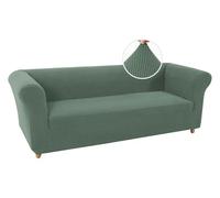 WWQQKJ Funda de sofá Chesterfield elástica de una Plaza con reposabrazos, Funda de sofá de Elastano y Jacquard for Perros y Gatos, antiincrustante.(Armée Verte,3 Places)