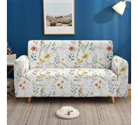 WWQQKJ Funda de sofá con Estampado de Flores 3D, Funda elástica for sofá de 1/2/3/4 plazas, Fundas universales for sofá con reposabrazos(Foglie Verdi,1 posti)