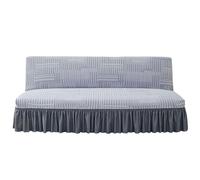 WWQQKJ Funda de sofá elástica sin Brazos, Funda Gruesa for sofá Cama con faldón extraíble(Cenere Di Nuvola,S)