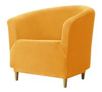 WWQQKJ Funda de Terciopelo for sillón Club, Funda Suave for sillón de bañera, Funda elástica de bañera(Golden)