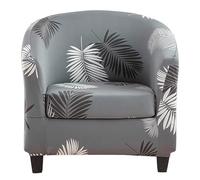 WWQQKJ Funda elástica for sillón Chesterfield de 1 Plaza, Funda for sillón de cóctel(Foglia Di Piuma Nera)