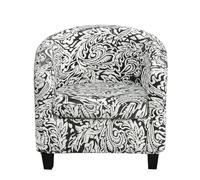 WWQQKJ Funda elástica for sillón de 1 Plaza, Antideslizante, con Estampado Chesterfield, Universal, extraíble y Lavable.(Phoenix Coda Grigia)