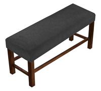WWQQKJ Funda for Banco de Comedor a Cuadros, elástica y Suave, con Base elástica extraíble, Lavable for Cocina.(Nero,Small)