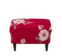 WWQQKJ Funda otomana, Funda otomana elástica, Mana Rectangular a Prueba de Polvo, Protección de for Silla, for Taburete Desmontable(Rosso Fanghua)