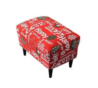 WWQQKJ Funda otomana Rectangular elástica, Funda otomana de Spandex, for reposapiés de sillón con Estampado Moderno(Rosso Di Natale)