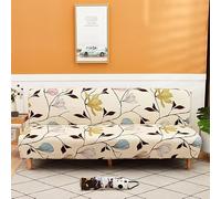 WWQQKJ Funda para Sofá Cama sin Brazos 2/3 Plazas Clic Clac Elastica Fundas Elástica para Sofá Plegable Ajustables Protectora para Sofá Cama sin Reposabrazos(F 2,190-210cm/74.8-82.6in)