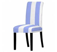 WWQQKJ Fundas de Silla con impresión 3D y Respaldo, elásticas, Resistentes a Las Manchas, Modernas, for Cocina, Hotel, Banquetes y Fiestas, 2/4/6/8/10 Unidades(Strisce Colorate D,2 pezzi)